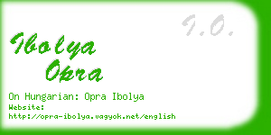 ibolya opra business card